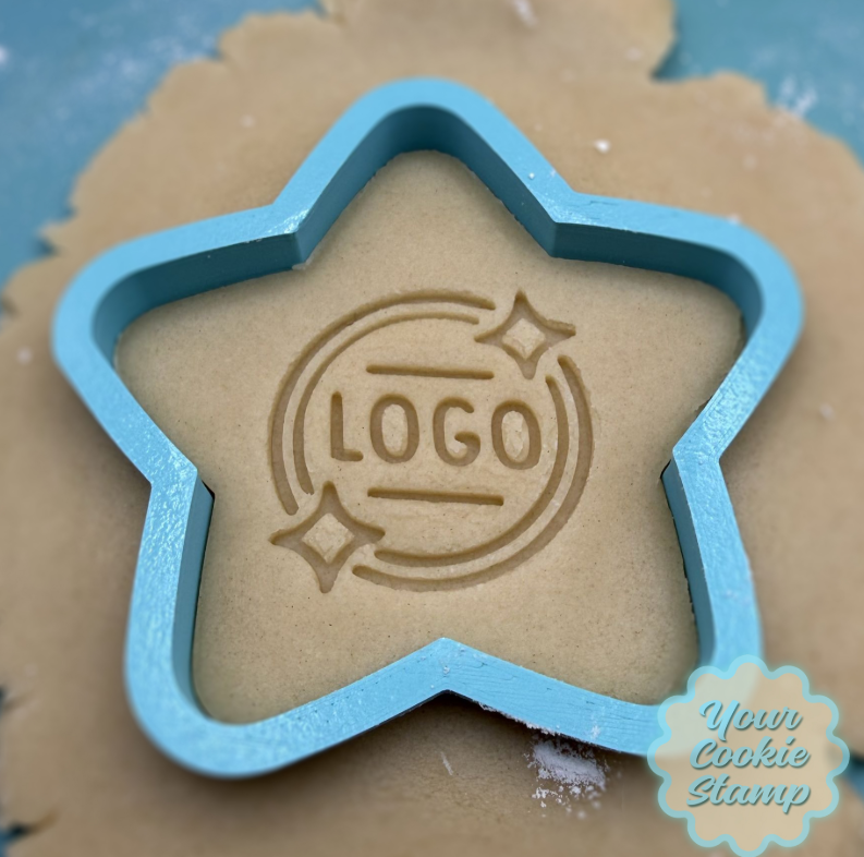 Personalized Logo Cookie Cutter and Stamp - Crumb Cutters