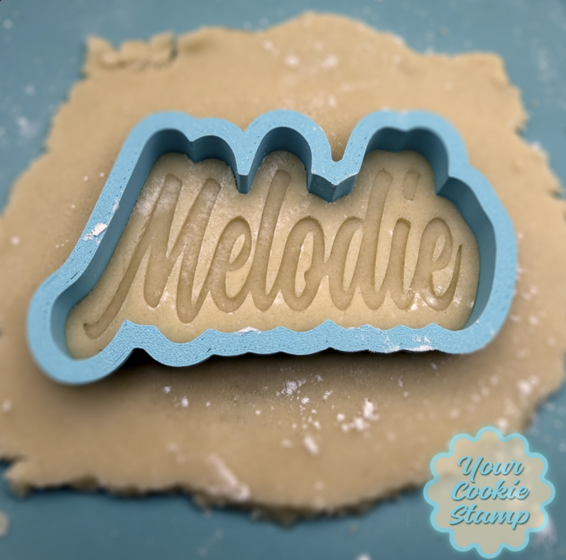 Personalized Name Cookie Cutter & Stamp