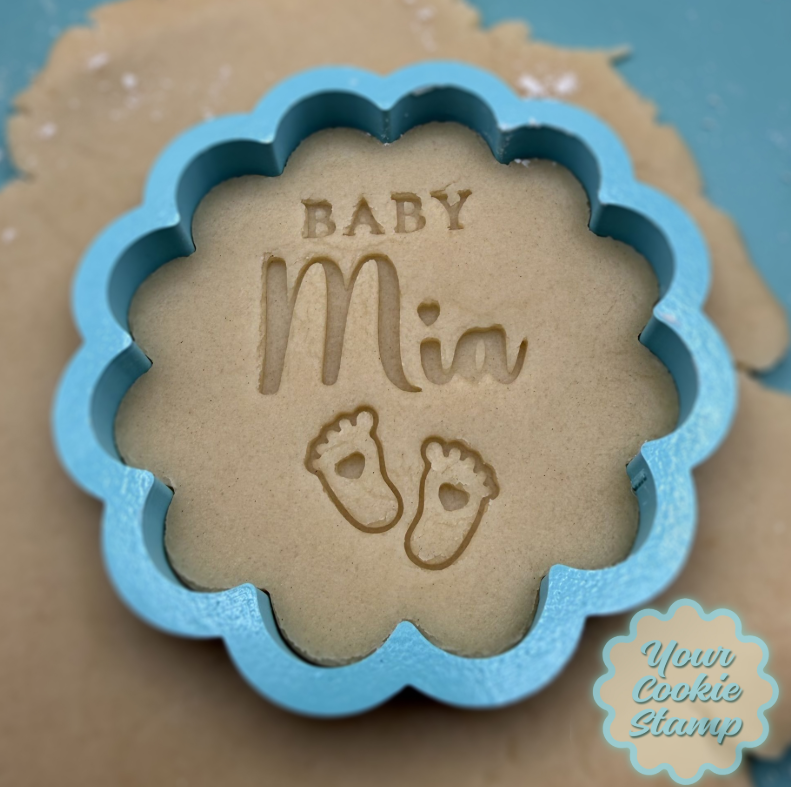 Personalized Baby Name Cookie Cutter & Stamp