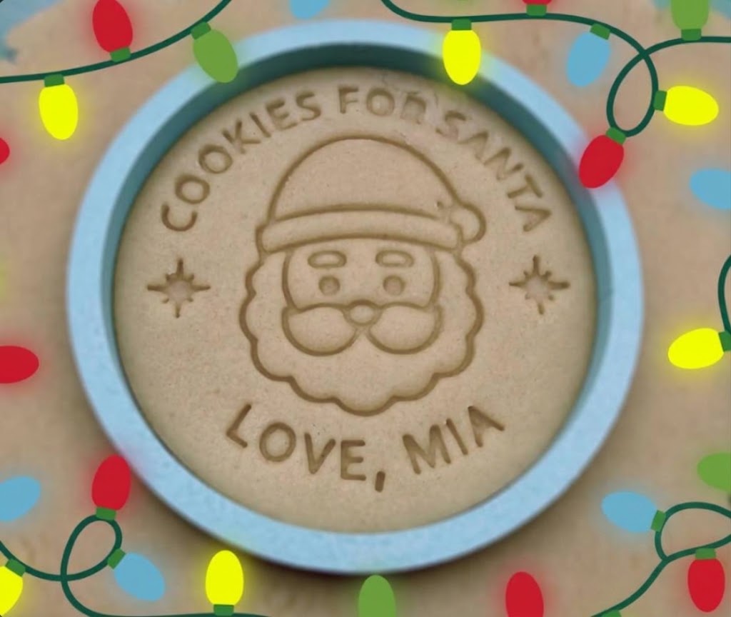 Personalized Christmas Cookies for Santa Cookie Cutter & Stamp