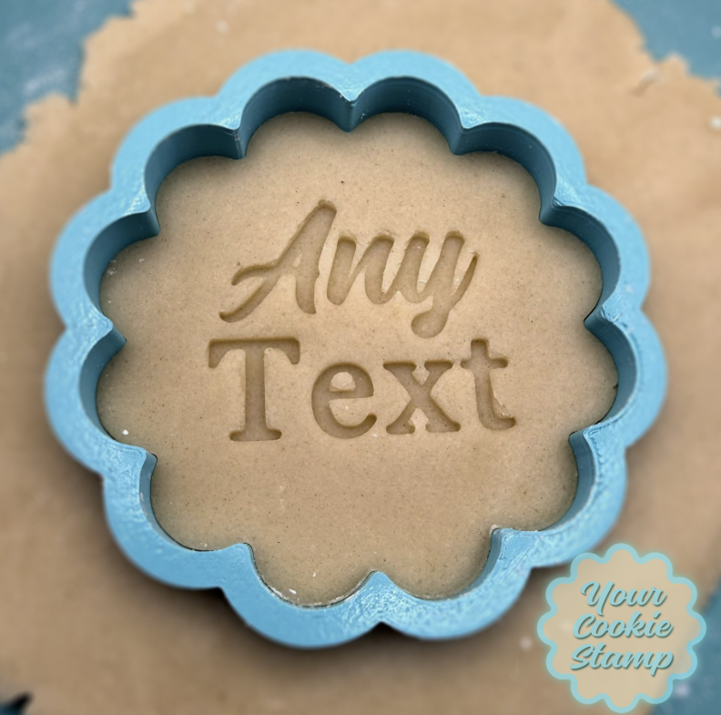 Personalized Any Text Cookie Cutter and Stamp