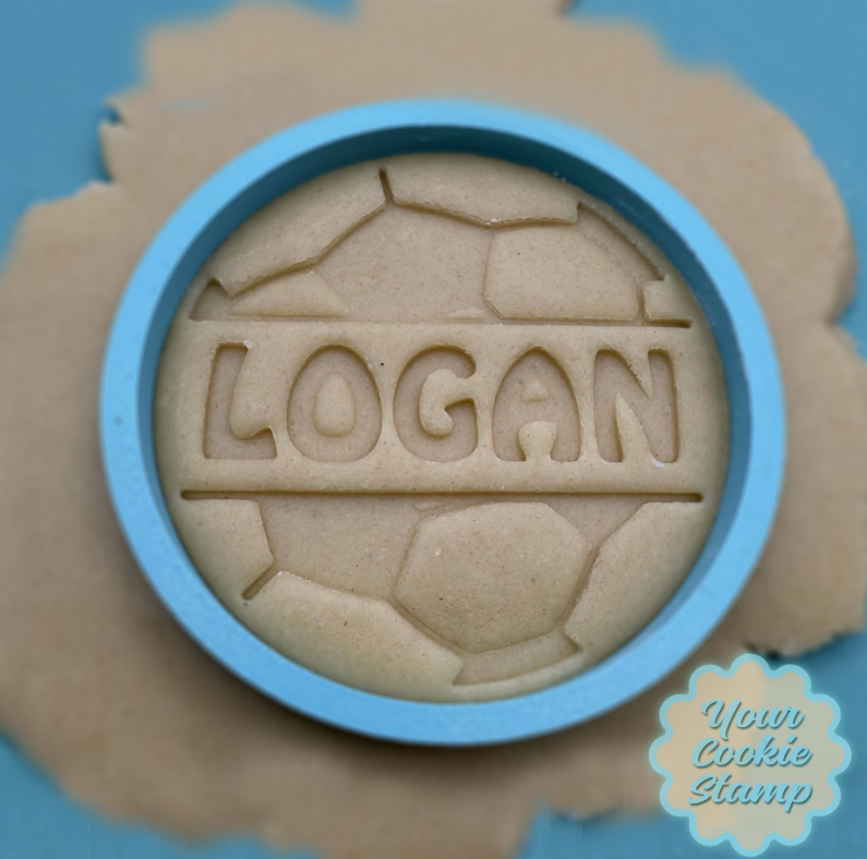 Soccer Ball Name Cookie Cutter & Stamp