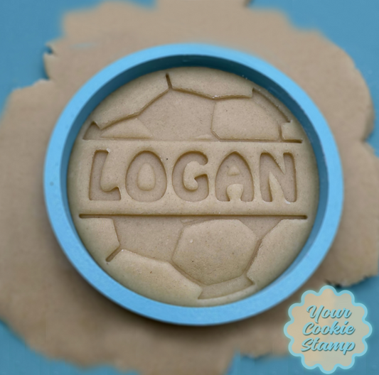 Soccer Ball Name Cookie Cutter & Stamp