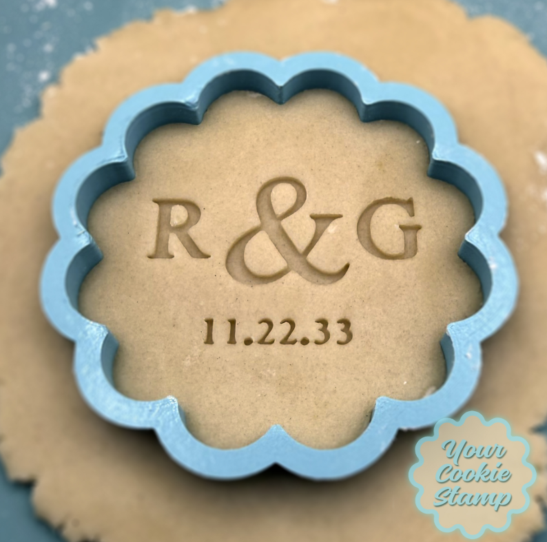 Personalized Wedding | Engagement Initials Cookie Cutter & Stamp