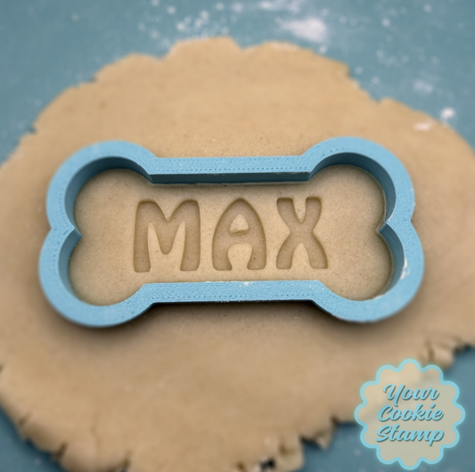 Personalized Dog Bone Biscuit Cutter & Stamp