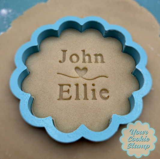 Personalized Couple Name Cookie Stamp